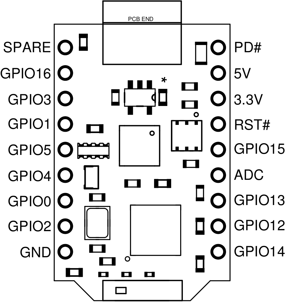 ESP210 pinout